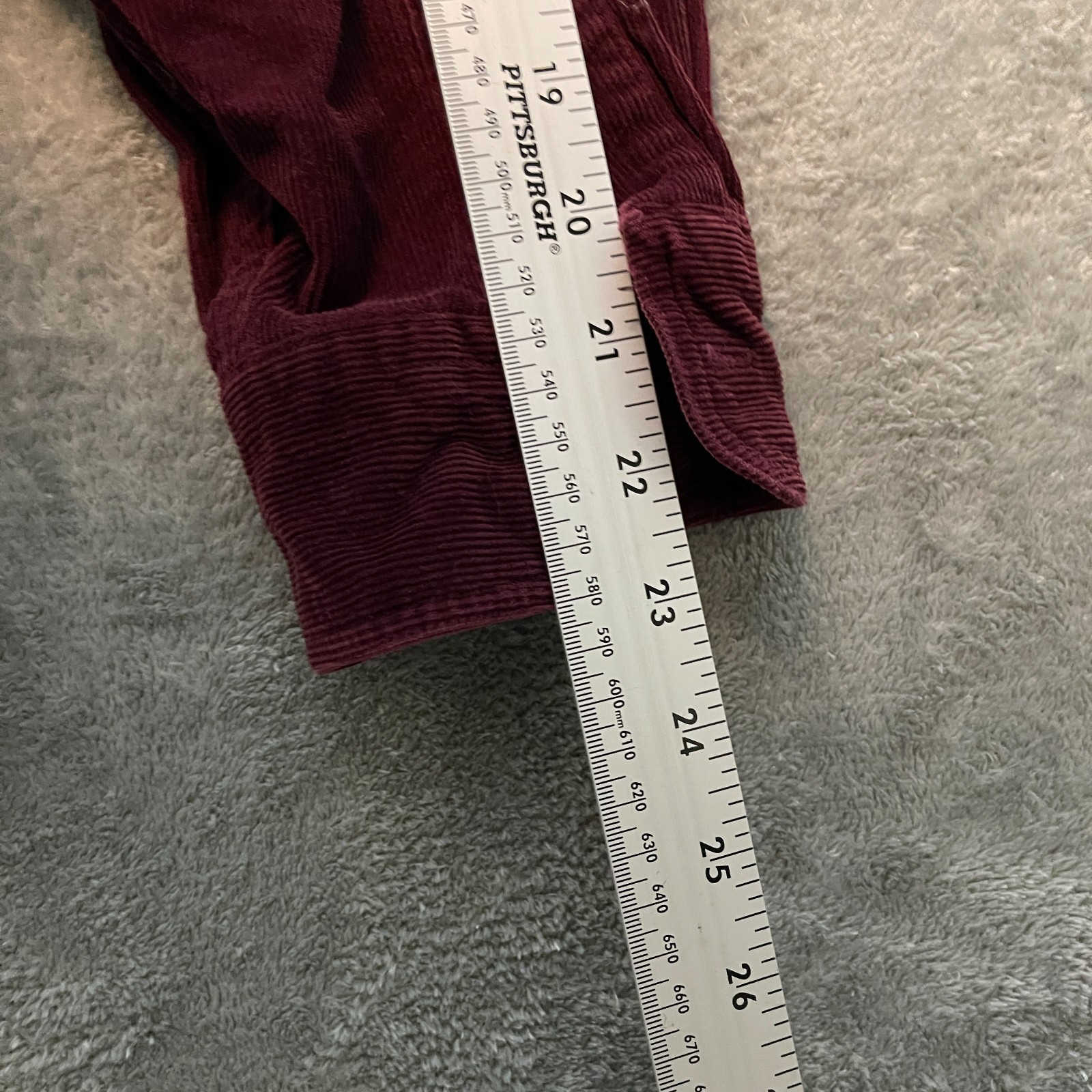 LL Bean Men Classic Solid Maroon Soft Corduroy Lo… - image 10