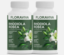 Salvora Rhodiola Rosea Capsules - Floraviva for Energy, Focus, Mood - 2 PACK