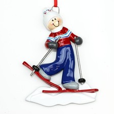 Ski Girl Personalized Christmas Tree Ornament
