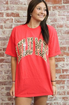 Lulu Mac Leopard Paprika Comfort Colors Tee