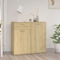 Sideboard Sonoma-Eiche 80X36X75 Cm Holzwerkstoff