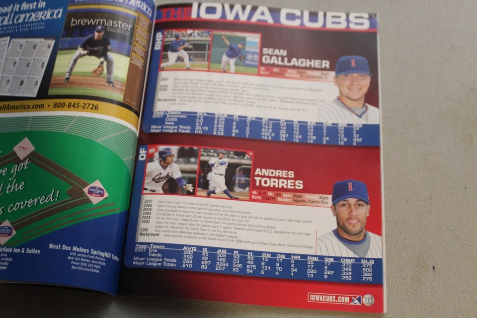 2008 Iowa Cubs Baseball Team AAA Yearbook / Program - Image 4 of 4