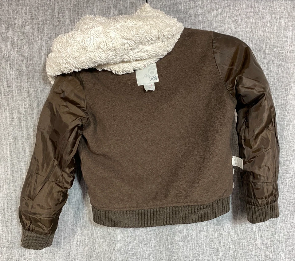 Cocoa Heart Hooded Coat, Cozy Winter Charm, (Old Navy Girls, Size S) - Image 4 of 4