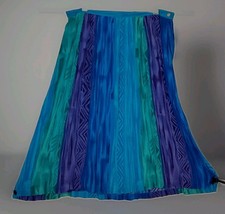Vintage Alfred Dunner - Bold Brushstroke Textured Rayon Skirt - Women's Size 18