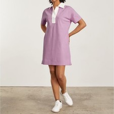 Everlane The Organic Cotton Polo Dress Mauve Lilac Size XS NWT $68 MSRP