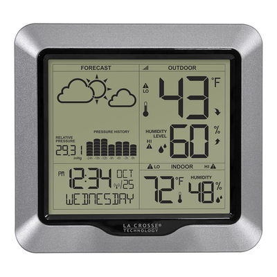 #ad Advanced Wireless Weather Station: Dynamic Icons Barometric Pressure Atomic Ti $63.63