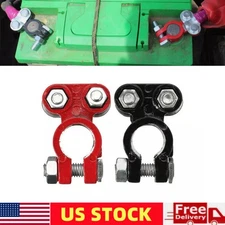 2PCS Universal SUV Car Battery Terminal Connector Top Post Positive and Negative