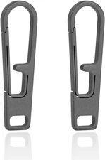 VAT1 Heavy Duty Titanium Zipper Pulls Replacement, Universal Zipper 2 Gray