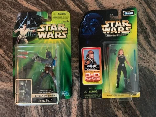 Lot Of 2 Star Wars Expanded Universe Mara Jade & Jango Fett Action Figures