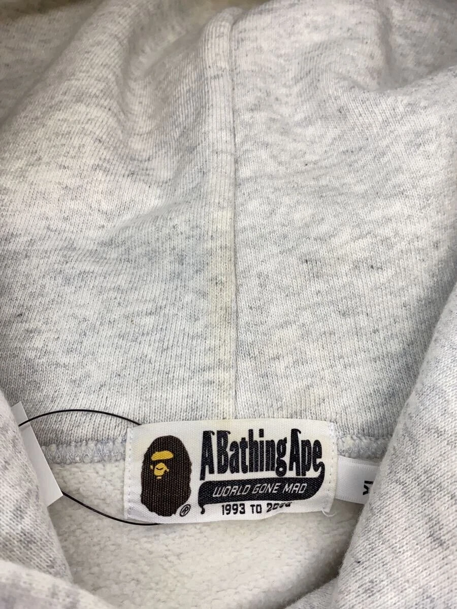 A BATHING APE (BAPE) Felpa con cappuccio BAPE A BATHING APE XL cotone grigio tinta unita #ED AZA