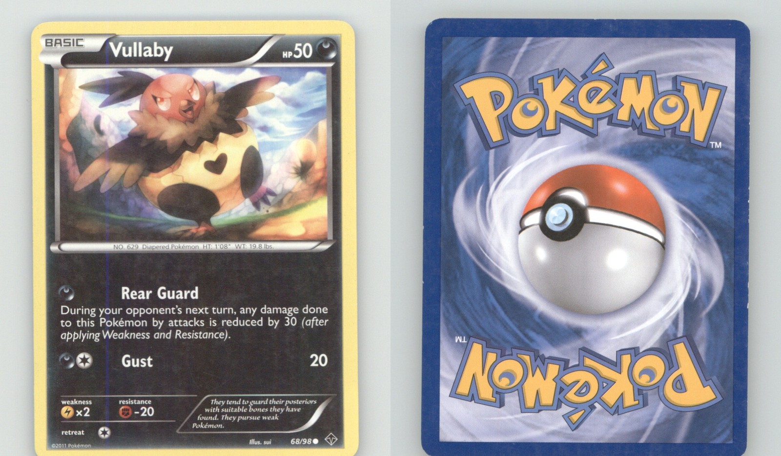 VULLABY 68/98 COMMON EMERGING POWERS POKEMON LIGHTLY PLAYED