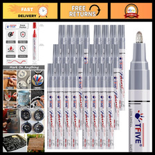 24 Pcs Silver Paint Pens Set - Oil Based, Quick Dry, Waterproof, Fade Resistant