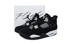 Men’s Jordan 4 Retro Black White Basketball Shoes Black/White