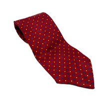 Van Boven Mens Red Blue Yellow Geometric 100 All Silk Necktie
