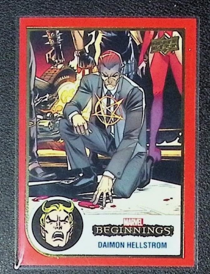 2022 UD Marvel Beginnings Volume 2, Series 1 #64 Daimon Hellstrom Red Border
