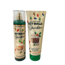 Bath  Body Works Cozy Vanilla  Bourbon Mist  Body Cream Set