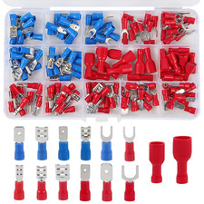 140Pcs Electrical Wire Connectors Kit Insulated Crimp Terminal Assortment with U