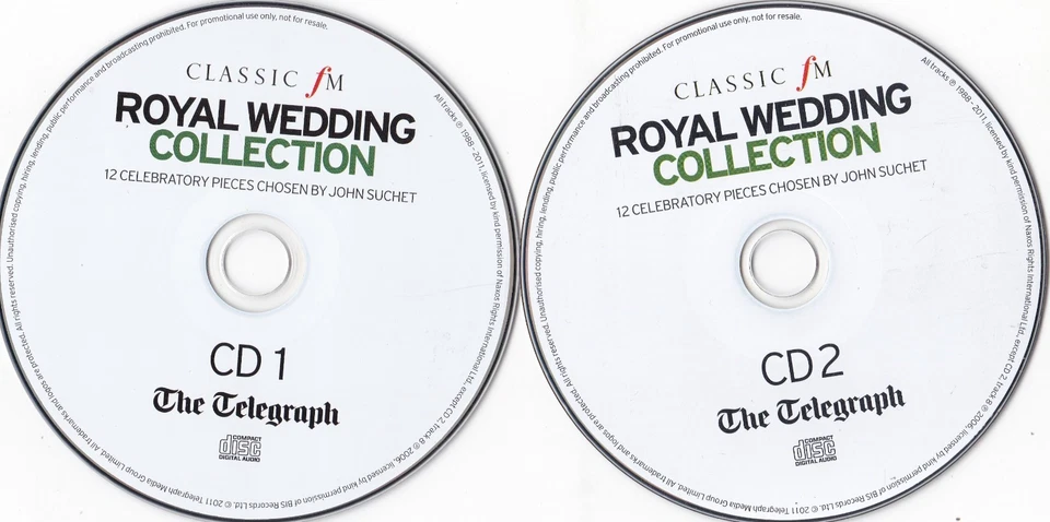 CLASSIC FM ROYAL WEDDING COLLECTION ( THE TELEGRAPH Newspaper 2 CD Set ) - Bild 3 von 3
