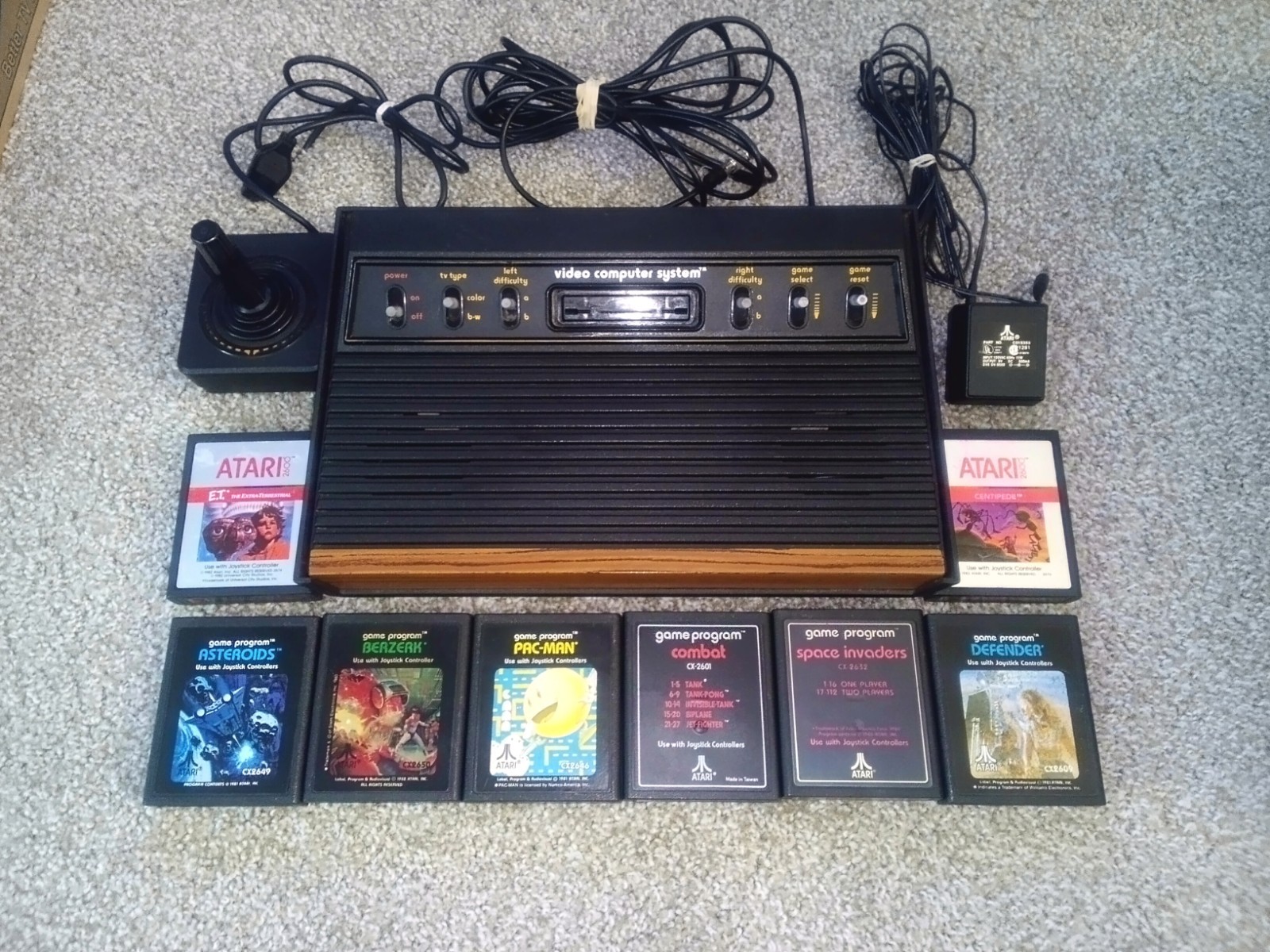 Atari 2600 Light Sixer Console Set With 8 Games Tested and Working See Pics