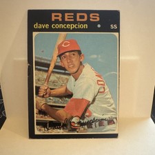 Topps 1971 Dave Concepcion #14 Cincinnati Reds Rookie Baseball Trading Card. rookie card picture