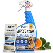 Pet Odor and Stain Eliminator - 32 oz Enzyme Cleaner for Dog Cat Urine, Sta...