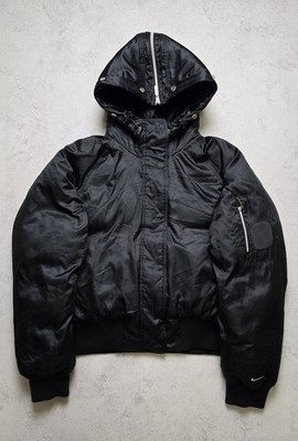 Nike hooded crop down bomber 203101 M BLACK FUR ARCHIVE BBS RICK OWENS JUUNJ ACW