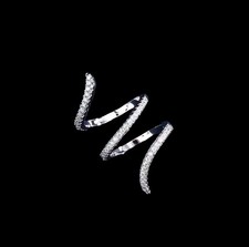 V485 S925 STERLING SILVER 3/4 SWIRL RING SZ6