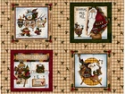 Rebecca Carter Quick As A Wink 8 Pillow Panels 14" Christmas Cotton quilt Fabric