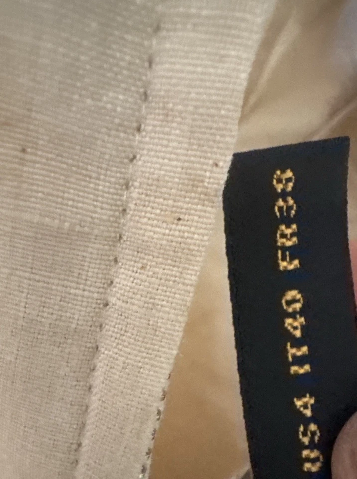 Sudadera con Capucha de Lino Donna Karan de Lujo Hecha en Italia - Chaqueta de Jardín Zen Vintage Talla 4 Foto 3 de 4