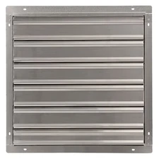 Dayton 1C746 24 In 27"H-W 5.75"L Alu Wall Vent Shutter, 24-1/2 In X 24-1/2 In,