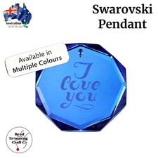 Swarovski 6402/2 M25 - Flat Octagon Pendant - 44mm - I Love You - Vintage