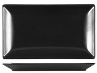 6 Teller Aus Steinzeug Boston Schwarz Rechteckig 25X15 H&H