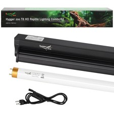 T8 10.0 UVB Reptile Light Fixture UVB Bulb Lighting Combo Kit, HO 17W UVB Lig...