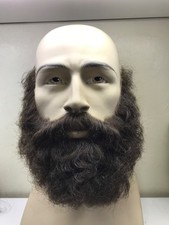 Set barba e baffi finti realistici. Capelli umani, annodati a mano. Cosplay, Tv