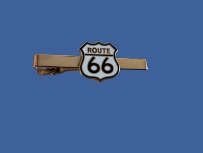 ROUTE 66 TIE BAR OR TIE TAC CLIP ON TYPE U.S.A MADE ICONIC U.S HIGHWAY 66