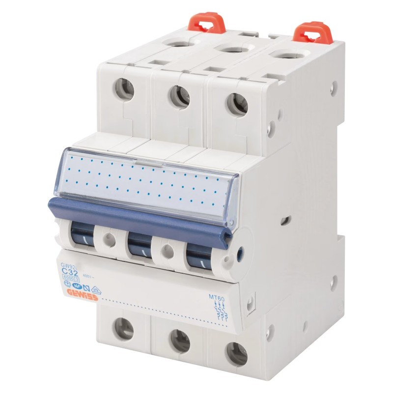 Disjoncteur GEWISS 3P D32A coupe-circuits contre les surcharges triphasées