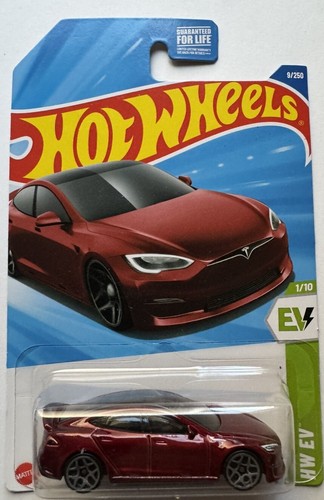 Hot Wheels Tesla Model S Plaid - HW EV 1/64 - Bianco - Card Corta 2025 - 5