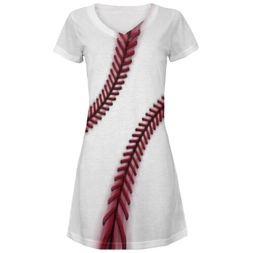 Fastball Baseball All Over Juniors Beach Cover-Up Dress - Picture 1 of 1