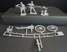 IMEX American Civil War Grey 4pc Cannon Set - 3 Figures 3 Poses  1 Cannon 54mm