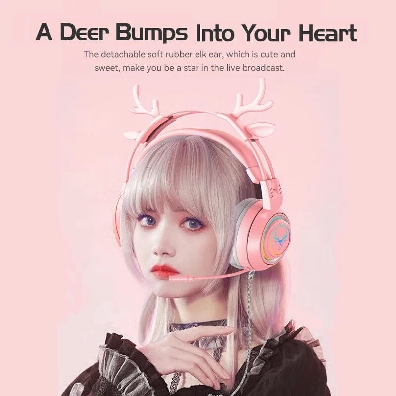 Antlers&Cat Ear Stereo Gaming Noise Cancelling Over Ear Mic LED Light Headphone！ - Image 4 of 4