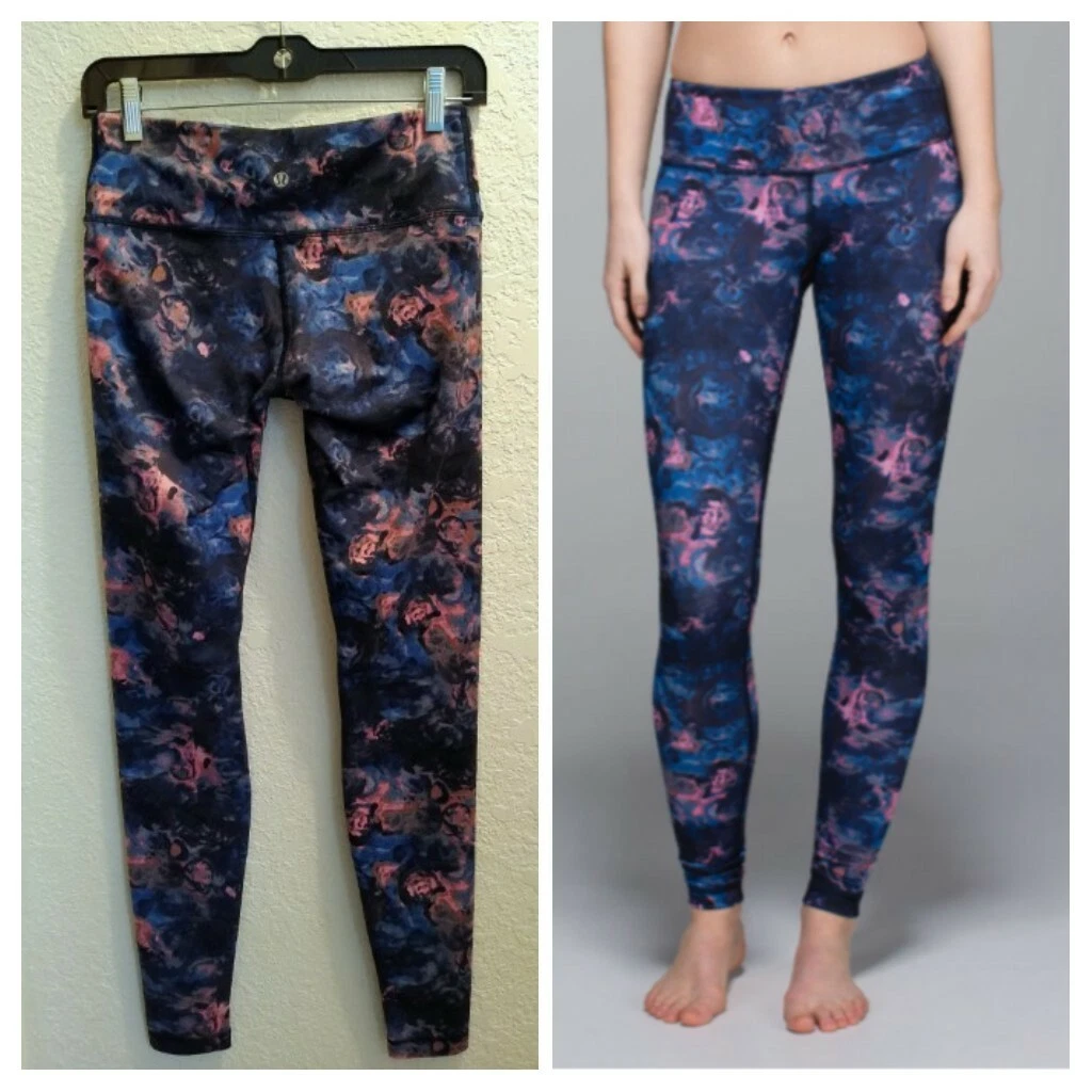 Lululemon size 6 Wunder Under Pant Moody Mirage Floral Activewear