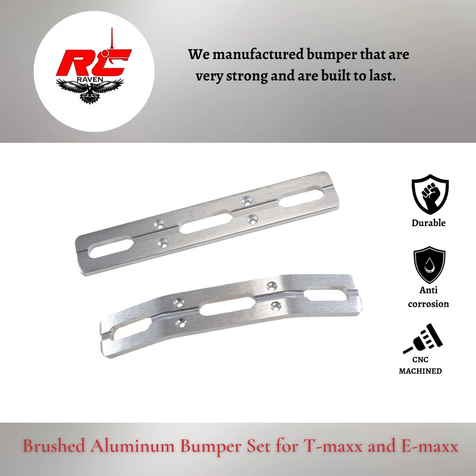 T-Maxx 2.5, 3.3 Brushed Aluminum Bumper Set NEW  - Image 2 of 3