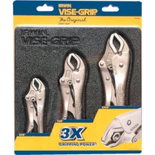 IRWIN Vise-Grip 3 Piece Curved Jaw Locking Pliers Set 10508020 