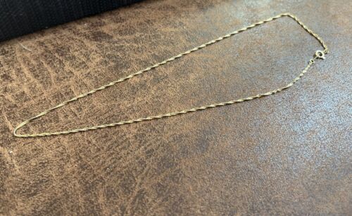 Stamped 10K Twisted Gold Necklace 18” - image 1
