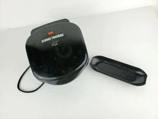 George Foreman GR10B 2-Serving Classic Plate Electric Grill Black Dorm Apartment