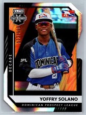 Yoffry Solano 2021 Panini Elite Extra Edition 203rd Decade Die Cut SN #/999 #189