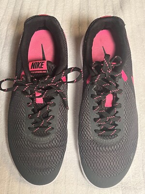 Nike Women's Flex Experience Sneaker Black Pink Running Shoes Sz 8 869566-002
