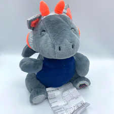 FAO Schwarz Glow Brights Plush Dragon Stuffed Animal LED Lights Up with Sound
