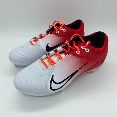 Nike Women's Hyperdiamond 4 Elite Softball Cleats White/Red CZ5917-600 Size 9