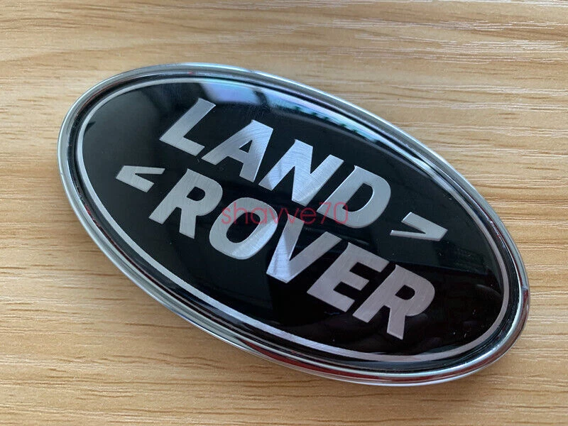 RANGE ROVER EMBLEMA PUERTA LEVADIZA TRASERA INSIGNIA NEGRA/CROMA Letrero trasero Símbolo Tierra Foto 4 de 4